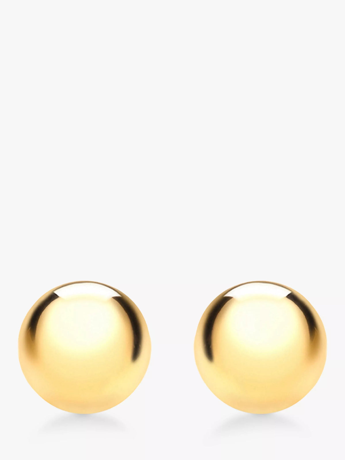 IBB gold stud earrings 18ct 4mm polished ball - British product
