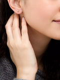 IBB gold stud earrings 18ct 4mm polished ball - British product