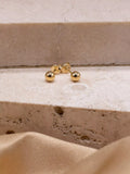 IBB gold stud earrings 18ct 4mm polished ball - British product