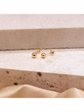 IBB gold stud earrings 18ct 4mm polished ball - British product