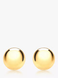 IBB 18ct yellow gold polished ball stud earrings (British brand)