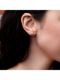 IBB 18ct yellow gold polished ball stud earrings (British brand)