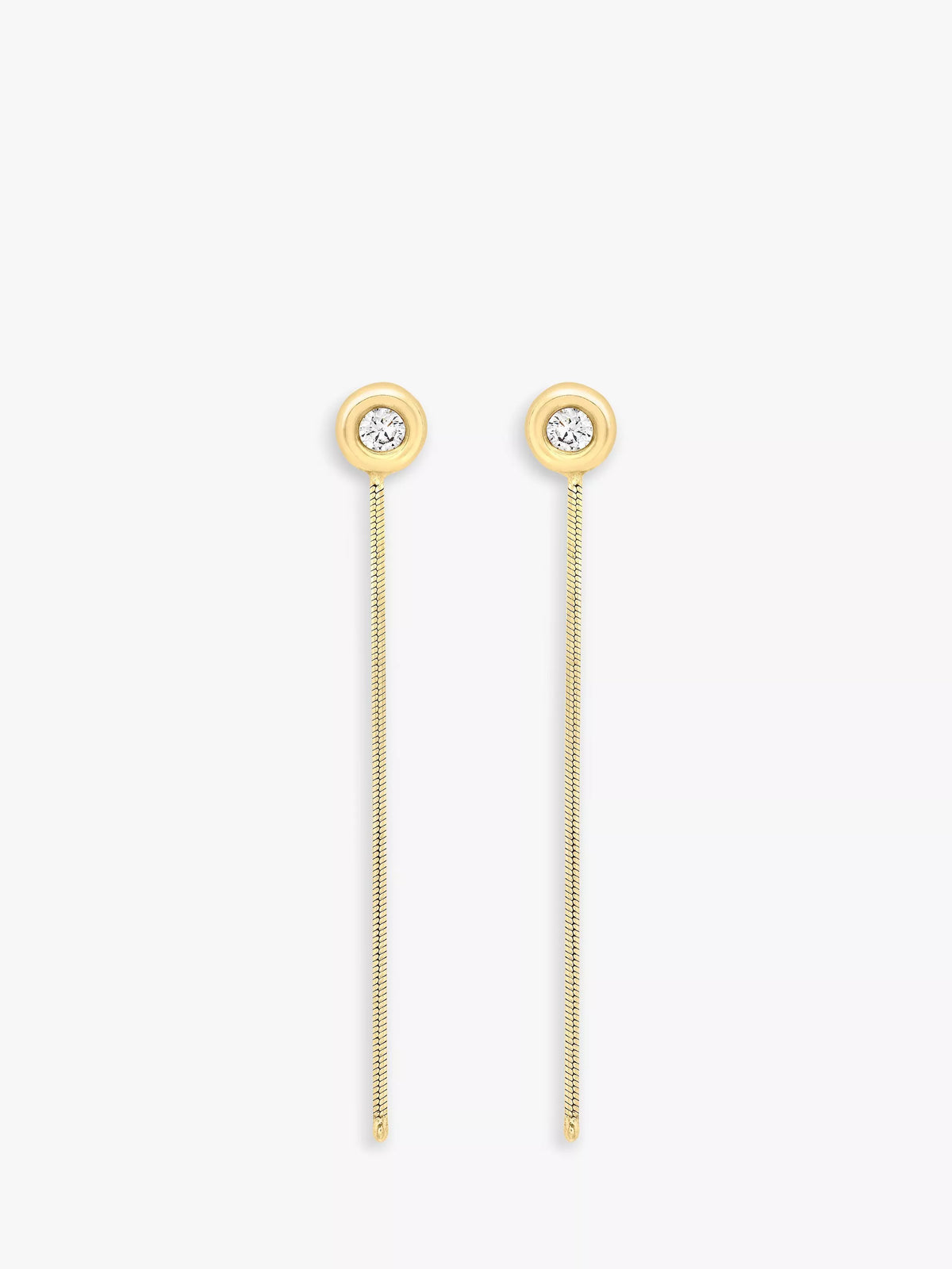 IBB cubic zirconia drop earrings 18ct gold - British product