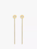 IBB cubic zirconia drop earrings 18ct gold - British product