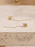IBB cubic zirconia drop earrings 18ct gold - British product