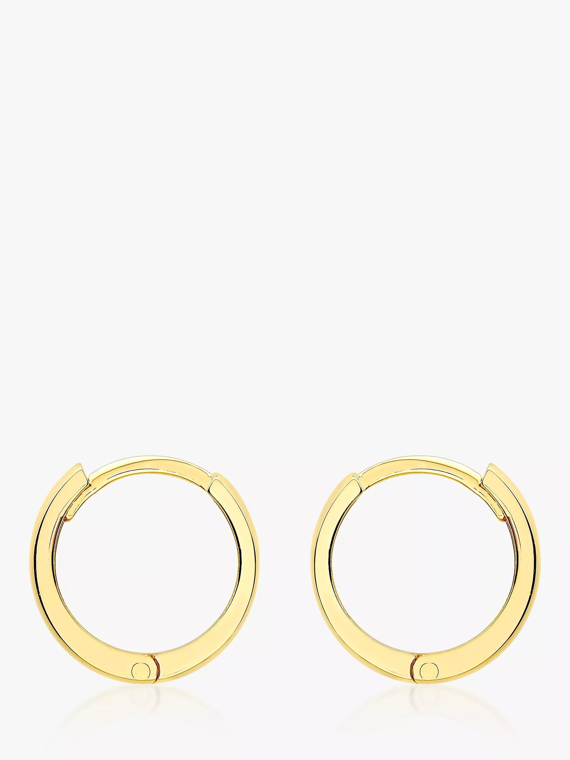 IBB 18ct yellow gold huggie hoop earrings - British product