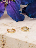 IBB 18ct yellow gold huggie hoop earrings - British product