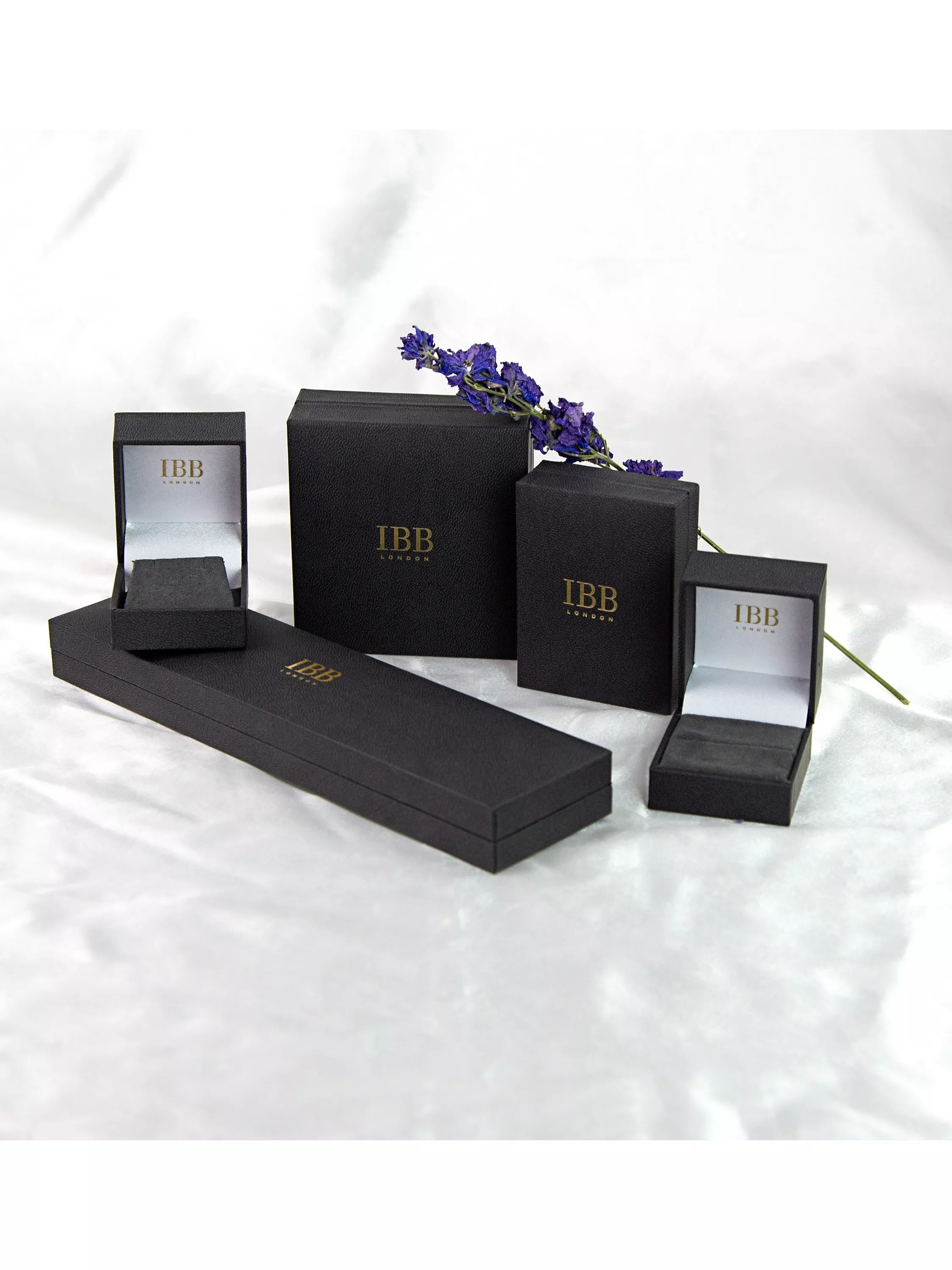 IBB 18ct yellow gold huggie hoop earrings - British product