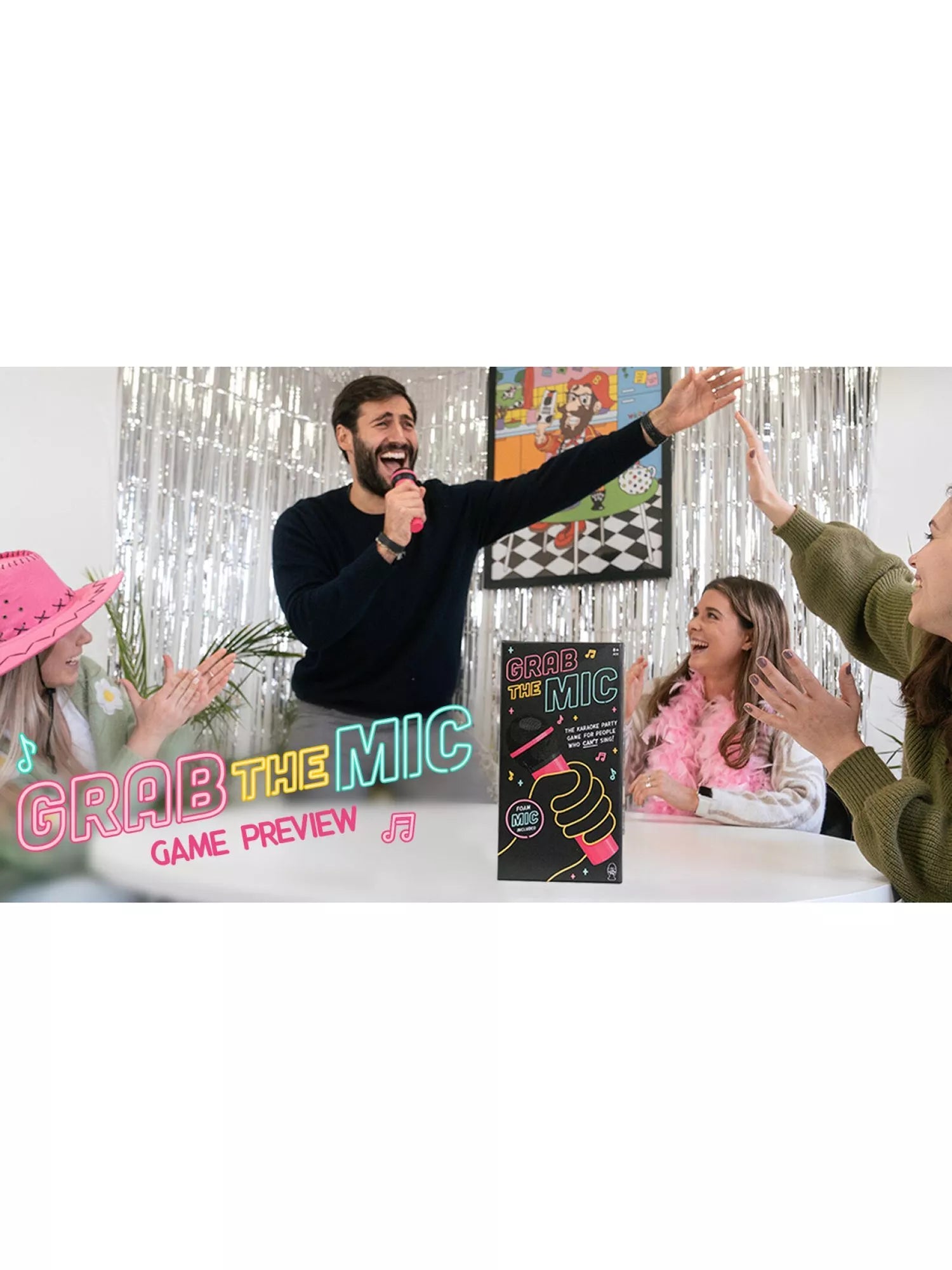 Lucky Egg Grab The Mic karaoke party game - British product