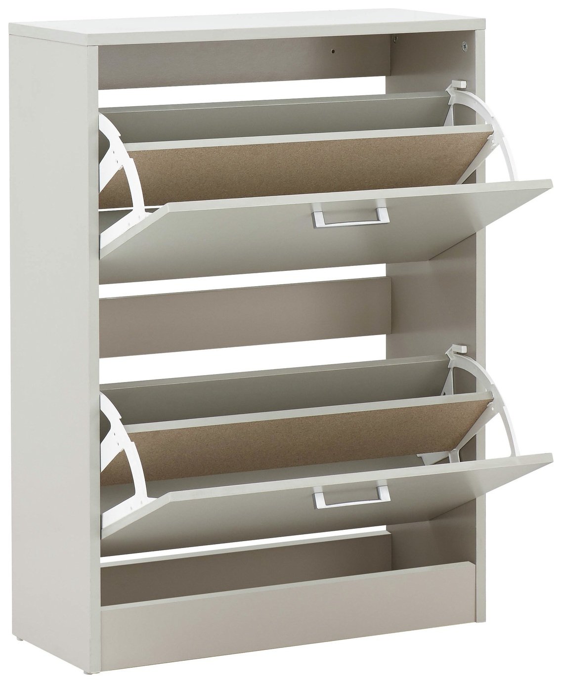 GFW Stirling grey shoe storage cabinet 83x60x25cm, UK version