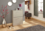 GFW Stirling grey shoe storage cabinet 83x60x25cm, UK version