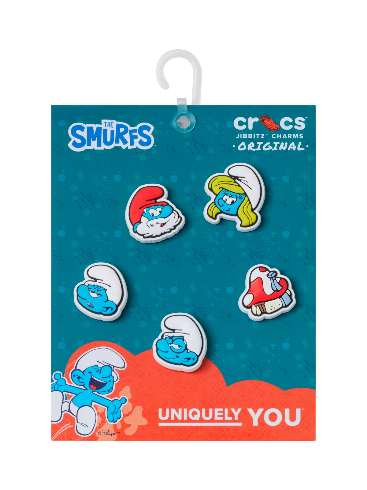 Crocs Smurfs Jibbitz charms pack of 5 (British brand)