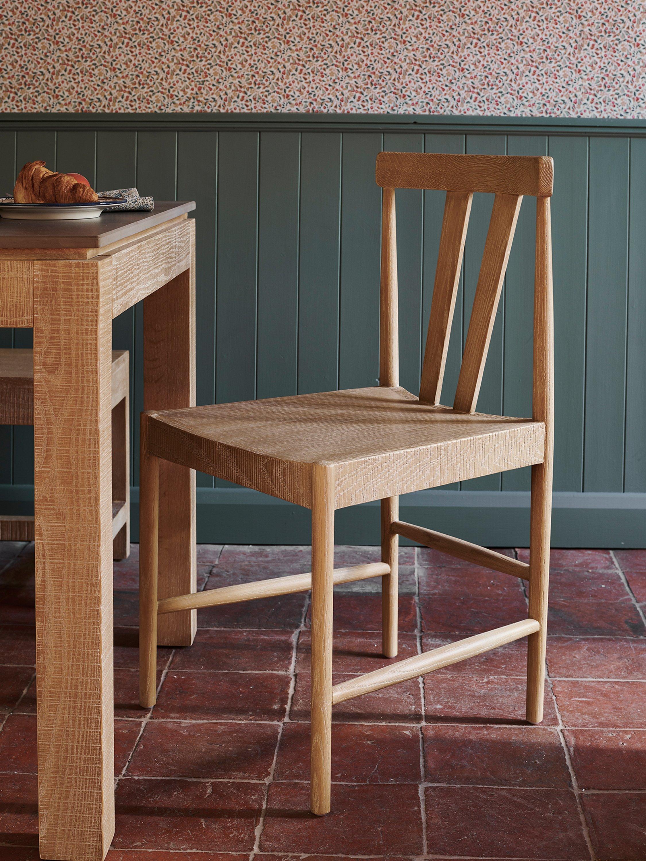 Laura Ashley Braystone washed oak dining chairs set of 2 - British product