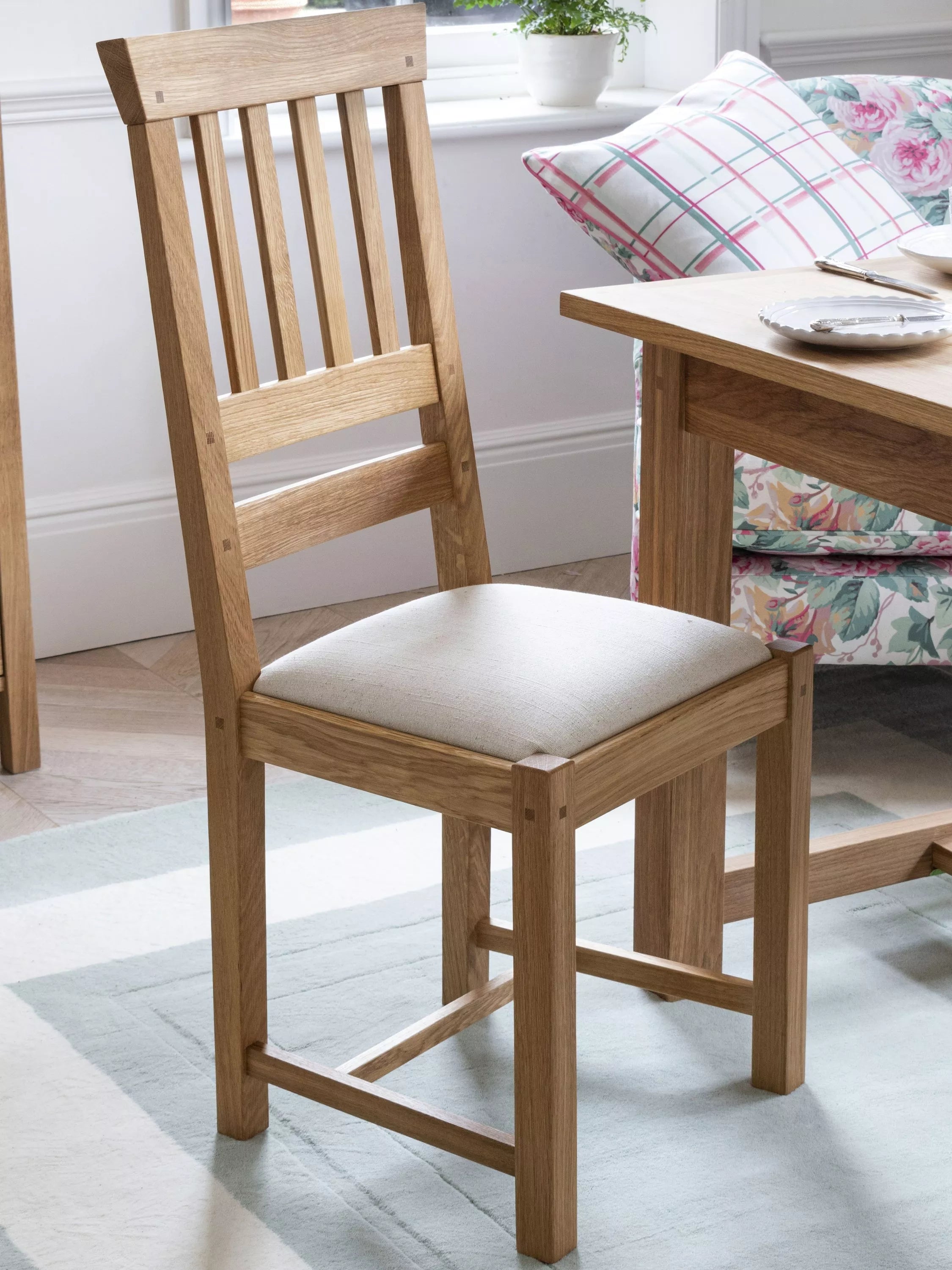 Laura Ashley Milton dining chair oak set of 2 - British product