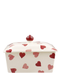 Emma Bridgewater pink hearts butter dish, imported from the UK
