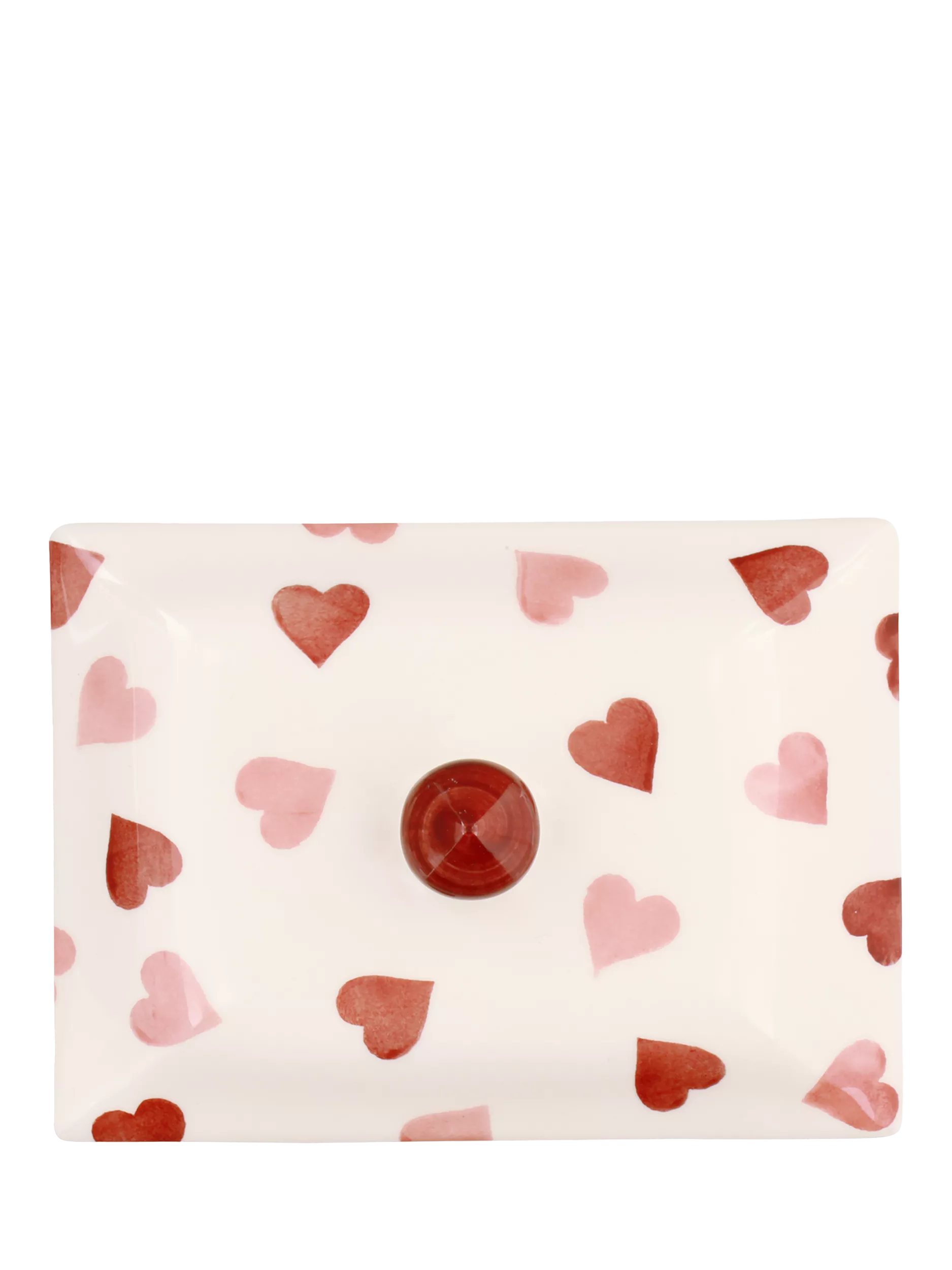 Emma Bridgewater pink hearts butter dish, imported from the UK