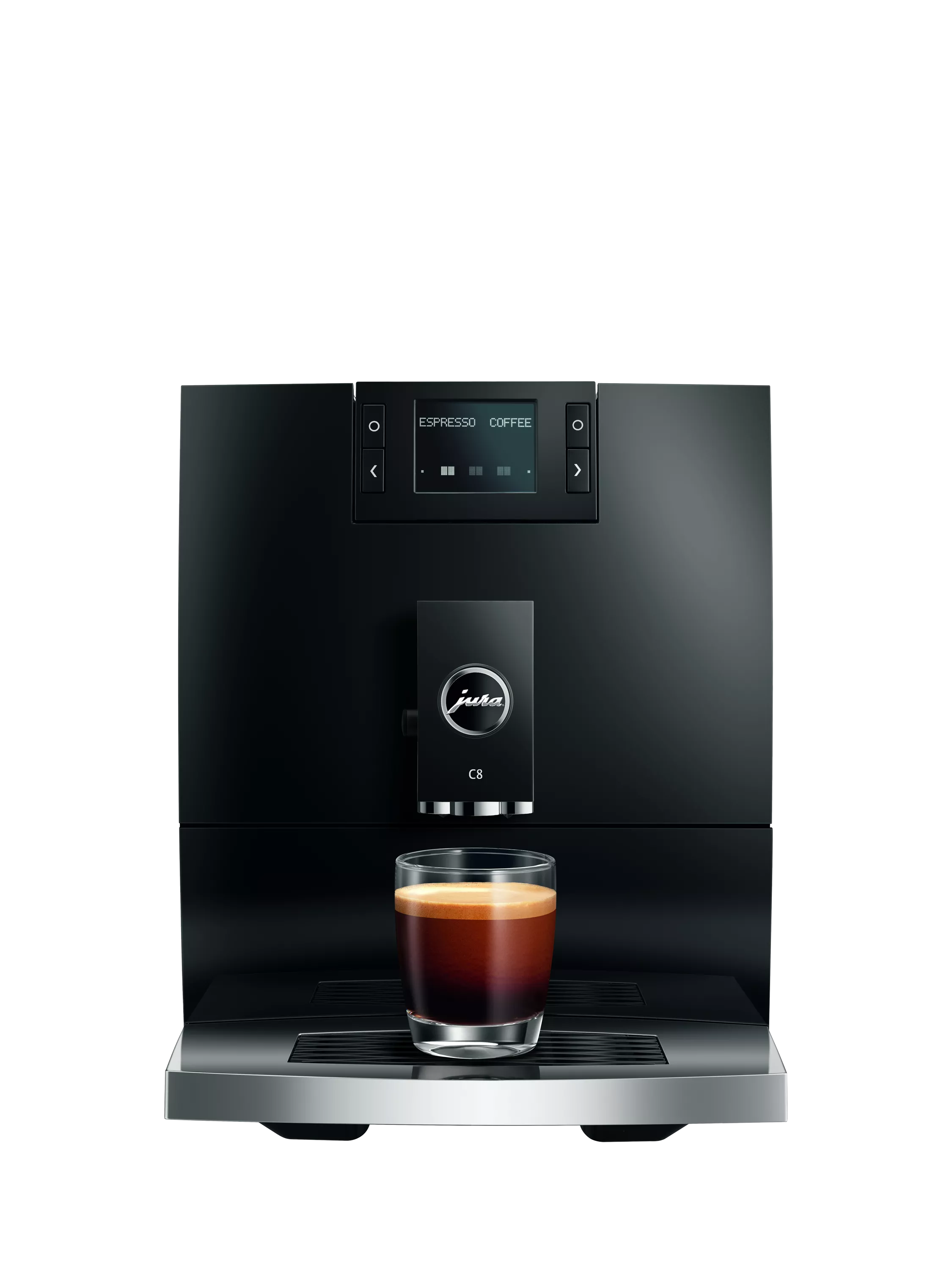 JURA C8 coffee machine in black, UK version
