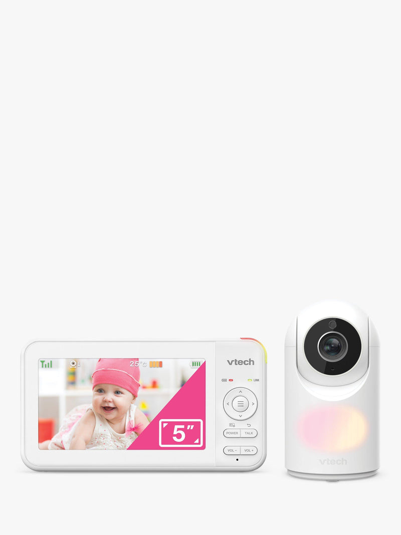 VTech 5-inch video baby monitor with night vision and temperature sensor (British brand)