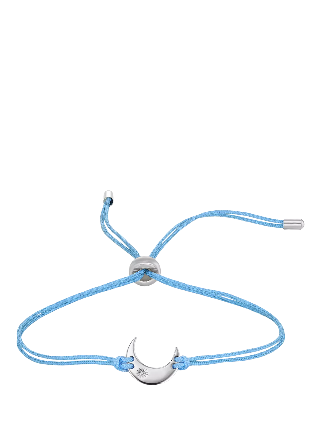 DPT Antwerp crescent moon cord bracelet silver blue (British brand)