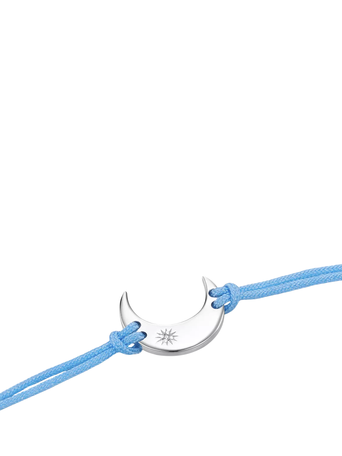 DPT Antwerp crescent moon cord bracelet silver blue (British brand)