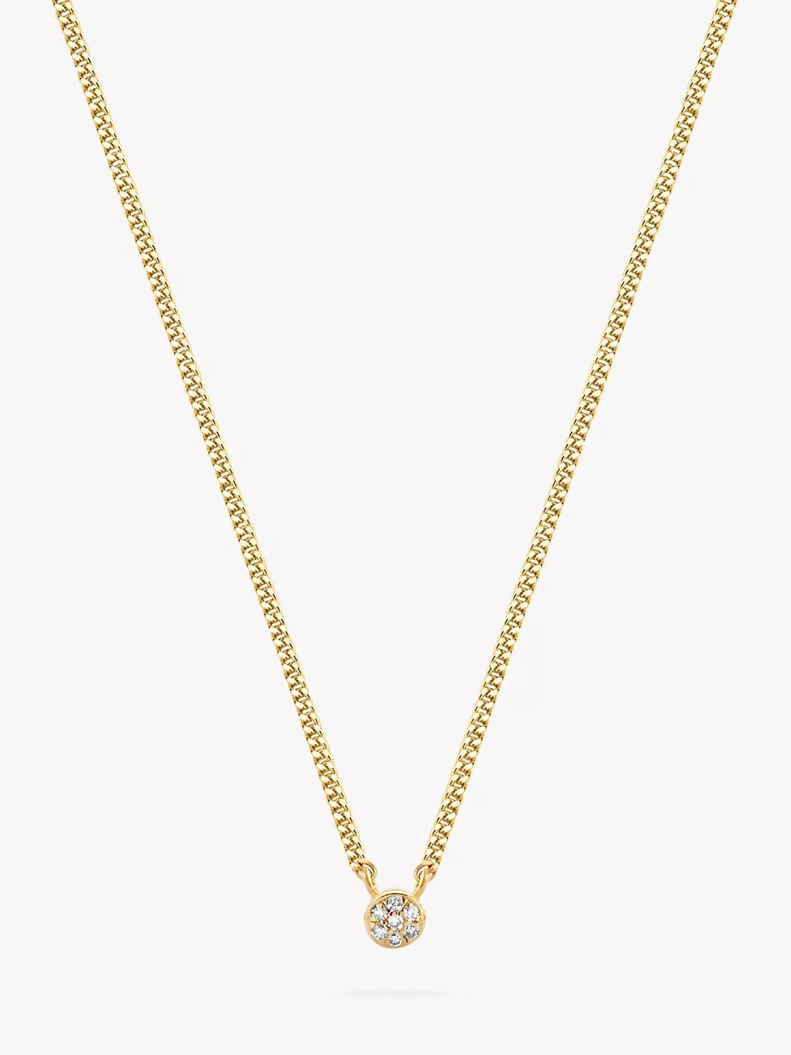 DPT Antwerp First Diamond Circle pendant necklace in gold, imported from the UK