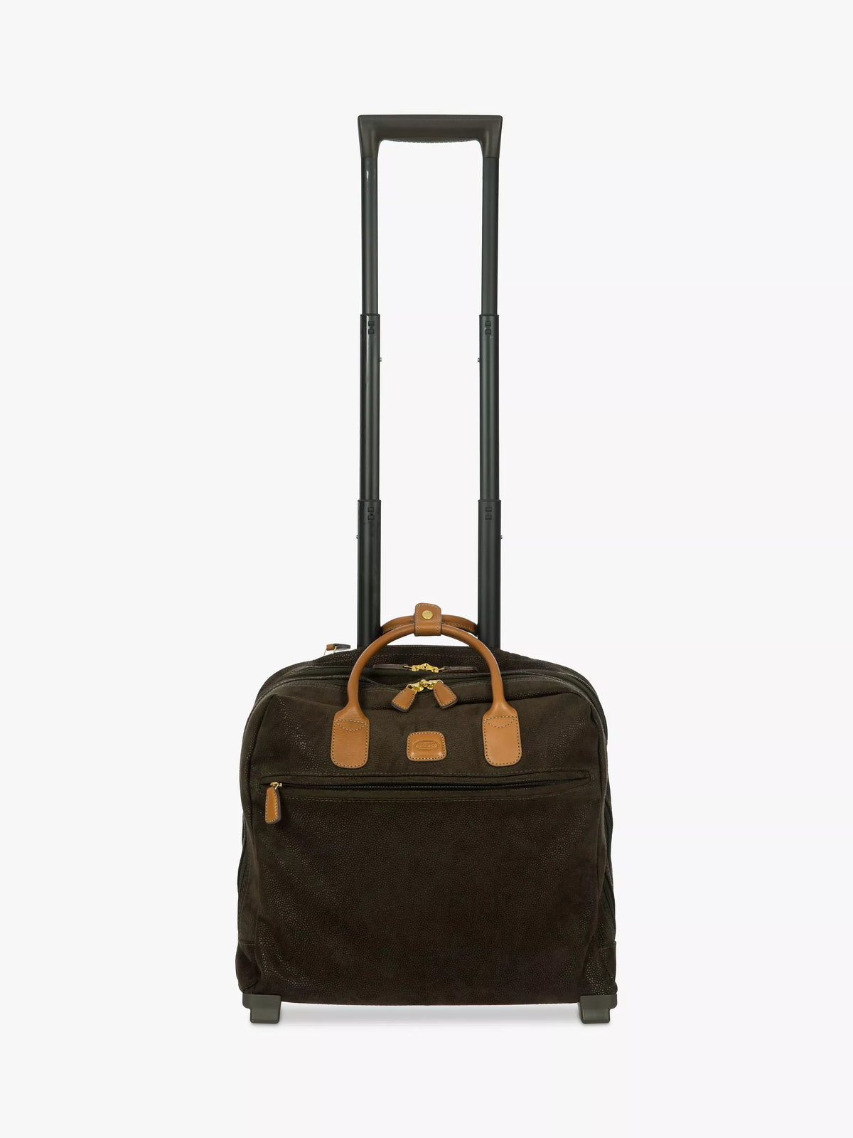 Bric's Life carry-on trolley laptop bag in green olive (British brand)
