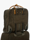 Bric's Life carry-on trolley laptop bag in green olive (British brand)