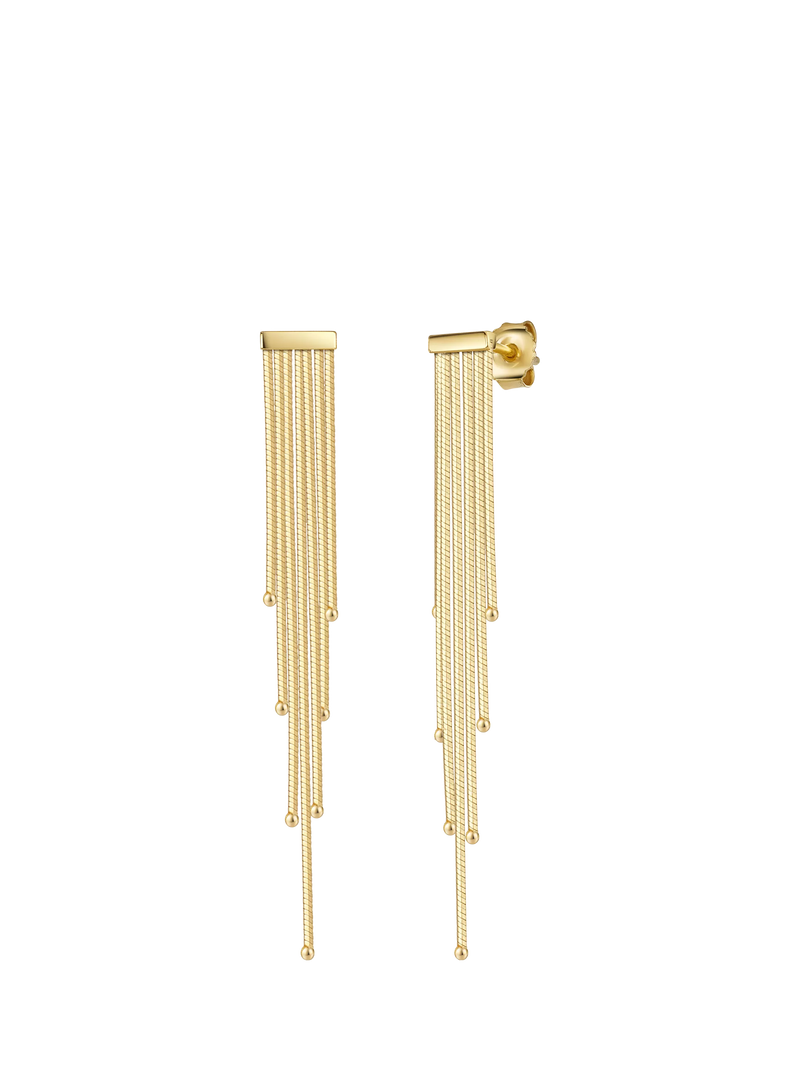 Jools by Jenny Brown Beaded Tassel Drop Earrings, Gold