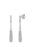 Jools by Jenny Brown cubic zirconia baton drop earrings silver (British brand)