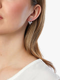 Jools by Jenny Brown sterling silver lotus earrings cubic zirconia, UK version