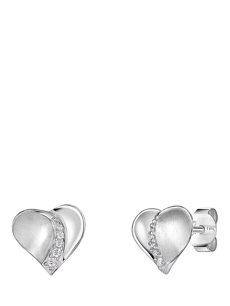 Jools by Jenny Brown heart cubic zirconia stud earrings, imported from the UK