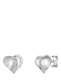 Jools by Jenny Brown heart cubic zirconia stud earrings, imported from the UK