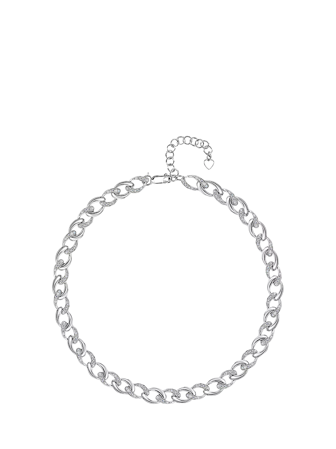 Jools by Jenny Brown cubic zirconia link chain necklace 39cm, UK version