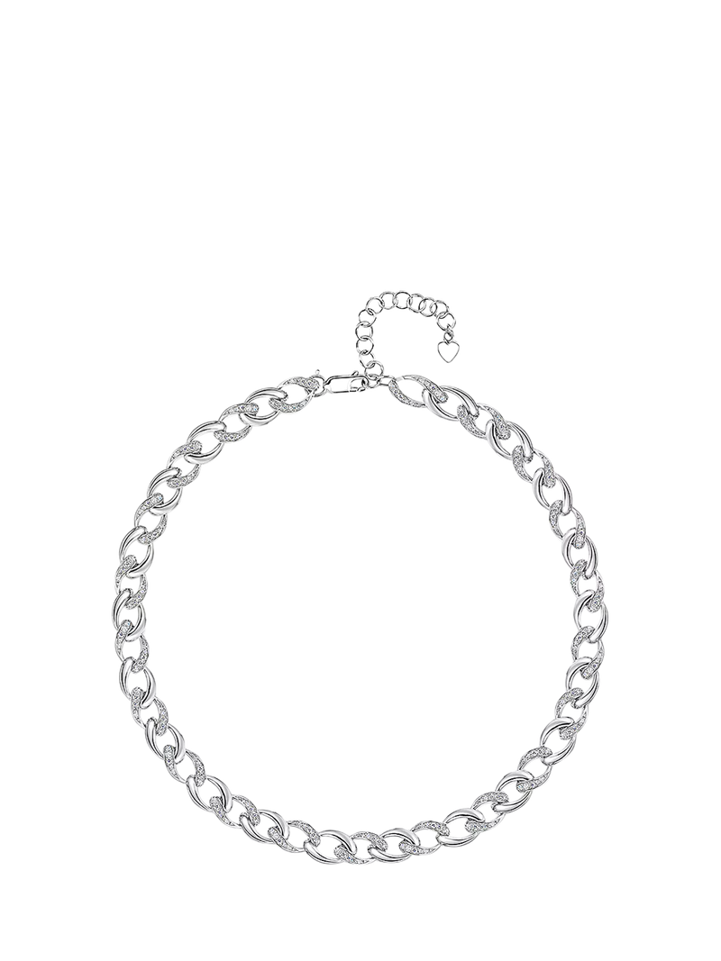 Jools by Jenny Brown cubic zirconia link chain necklace 39cm, UK version