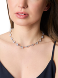 Jools by Jenny Brown cubic zirconia bar necklace, silver - British product