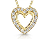 Jools Jenny Brown cubic zirconia heart pendant necklace (British brand)