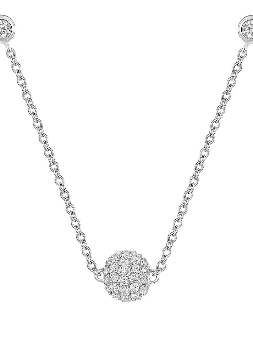 Jools by Jenny Brown cubic zirconia ball chain necklace, UK version
