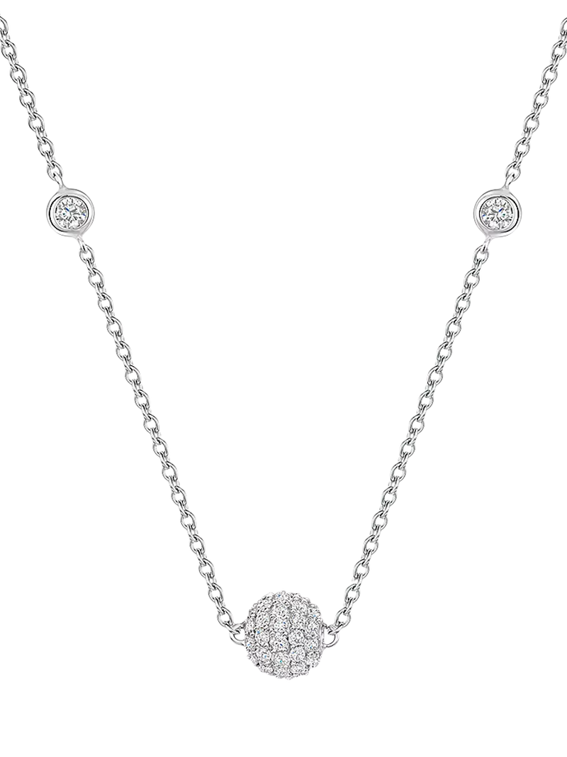 Jools by Jenny Brown cubic zirconia ball chain necklace, UK version