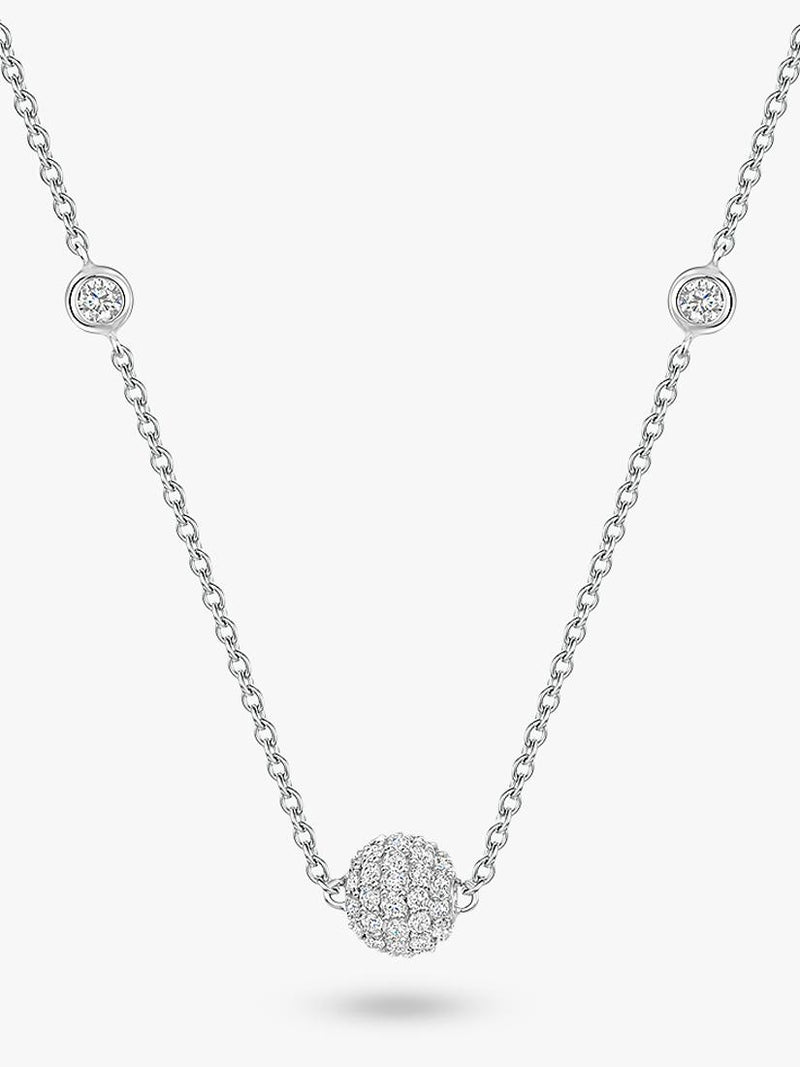Jools by Jenny Brown cubic zirconia ball chain necklace, UK version