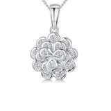 Jools by Jenny Brown cubic zirconia layered flower pendant necklace, UK version