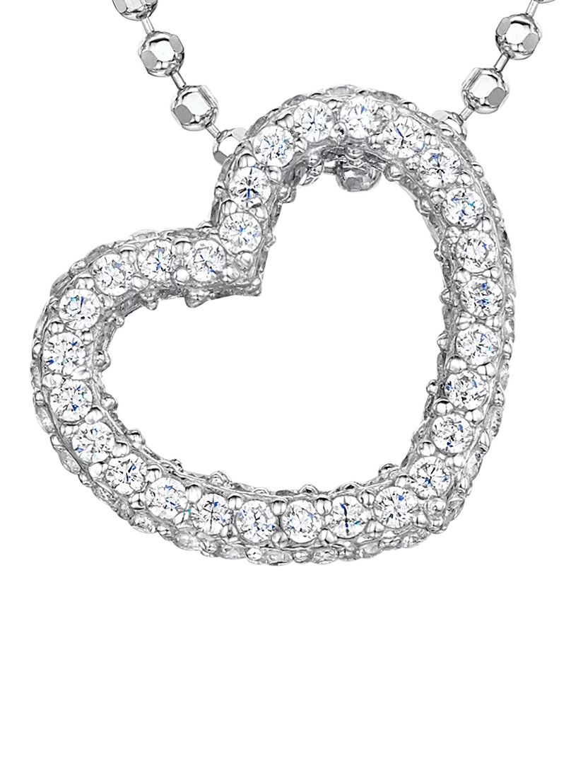 Jools by Jenny Brown cubic zirconia heart pendant 16mm - British product