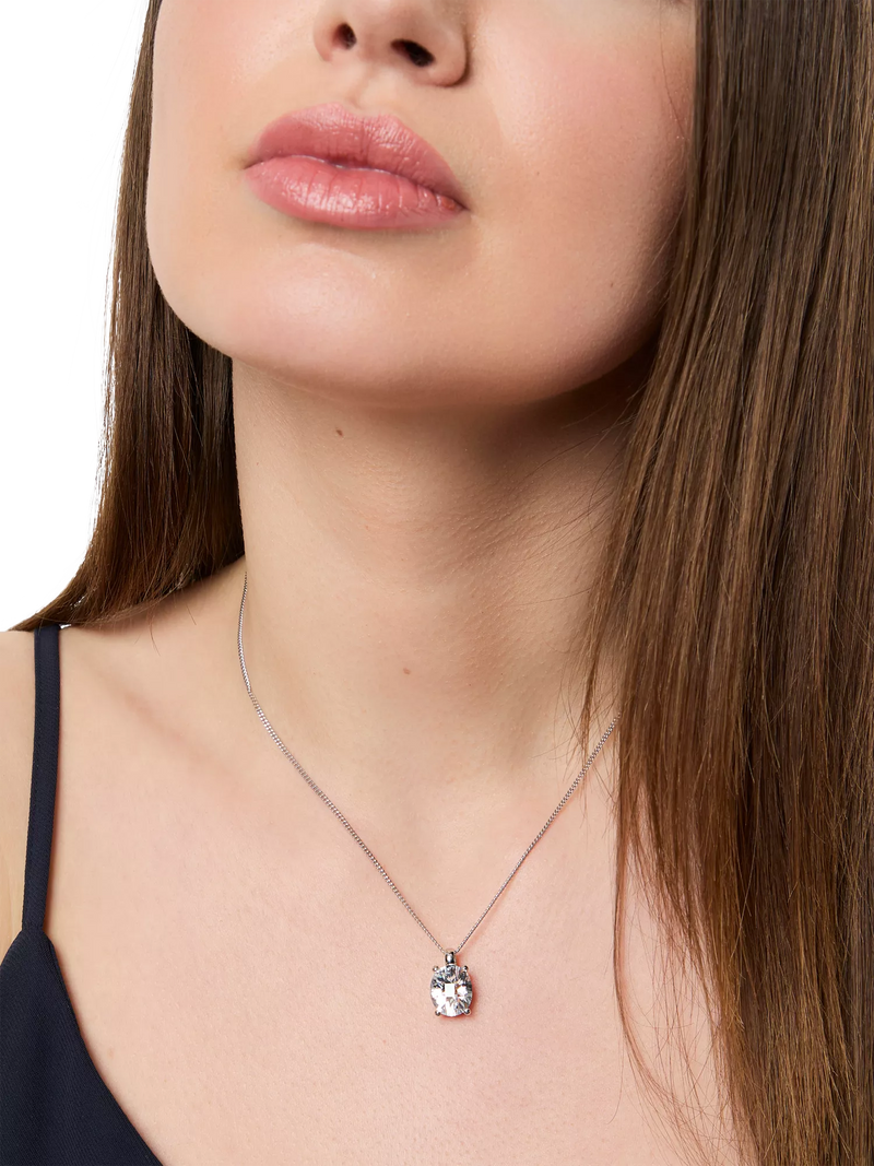 Jools by Jenny Brown oval cubic zirconia pendant necklace, UK version