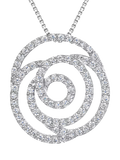 Jools by Jenny Brown rose outline pendant 24mm - British product