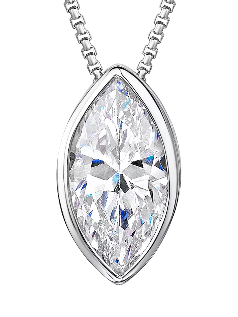 Jools by Jenny Brown sterling silver marquise pendant - British product