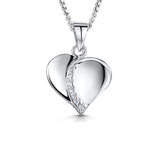 Jools by Jenny Brown cubic zirconia heart pendant necklace, imported from the UK