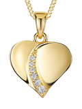 Jools by Jenny Brown cubic zirconia heart pendant necklace, imported from the UK