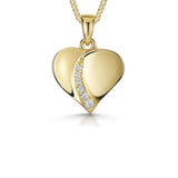 Jools by Jenny Brown cubic zirconia heart pendant necklace, imported from the UK
