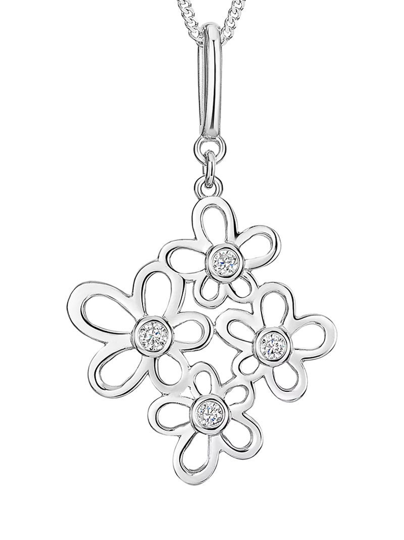 Jools by Jenny Brown graduated multi flower pendant necklace (British brand)