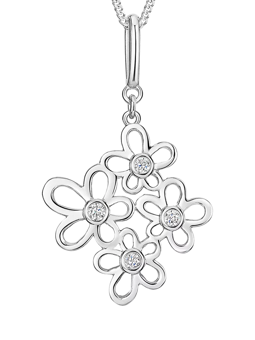 Jools by Jenny Brown graduated multi flower pendant necklace (British brand)