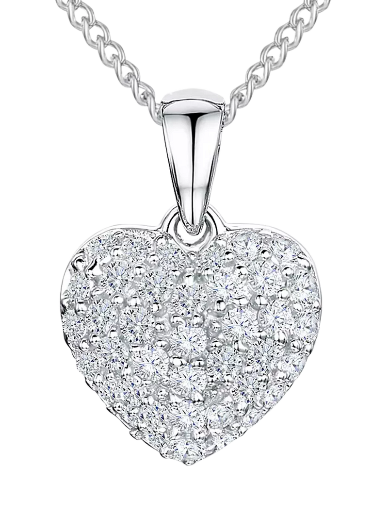 Jools by Jenny Brown small pave heart pendant necklace 16mm (British brand)